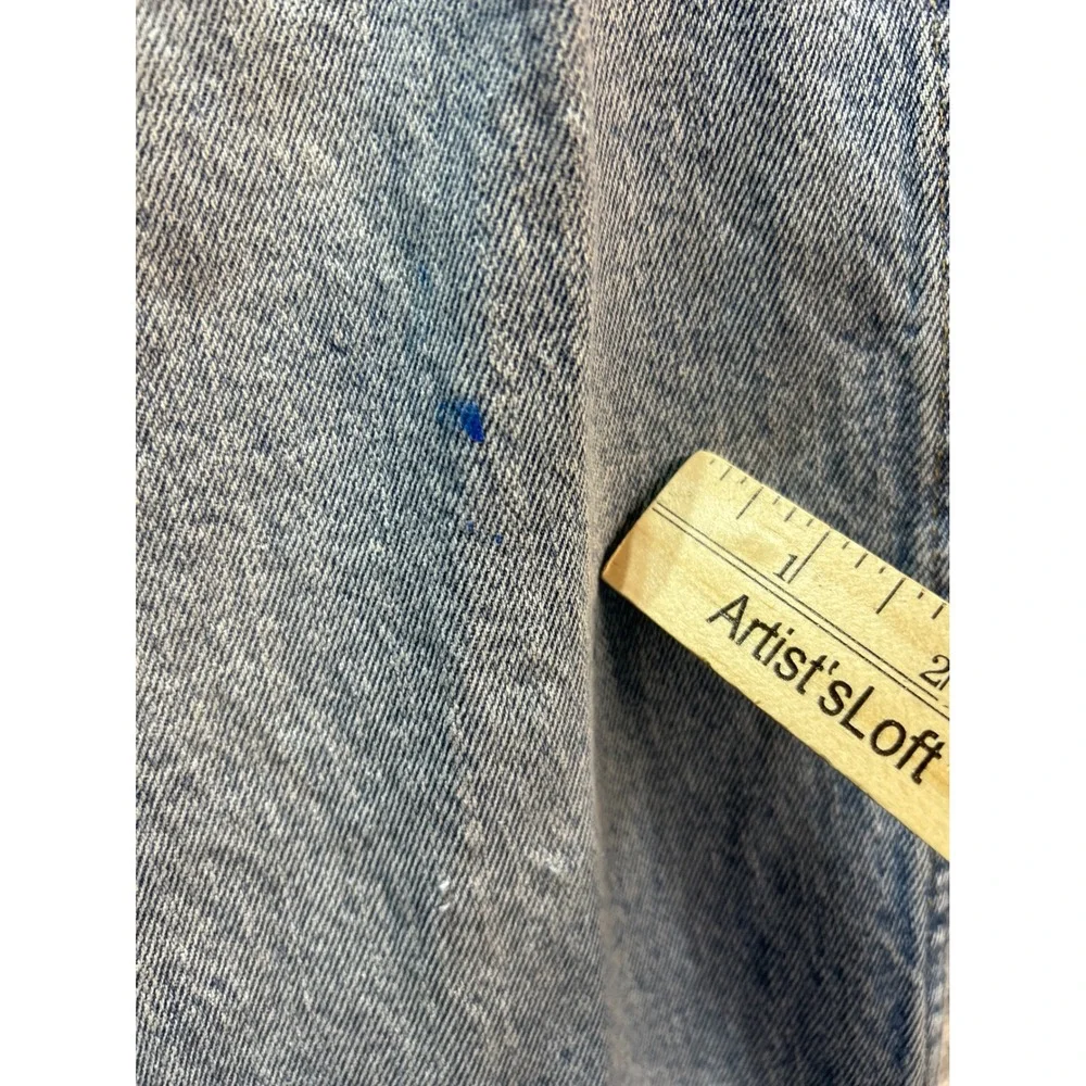 Wrangler Jeans Mens 33x30 Distressed Denim Blue Cotton Blend‎